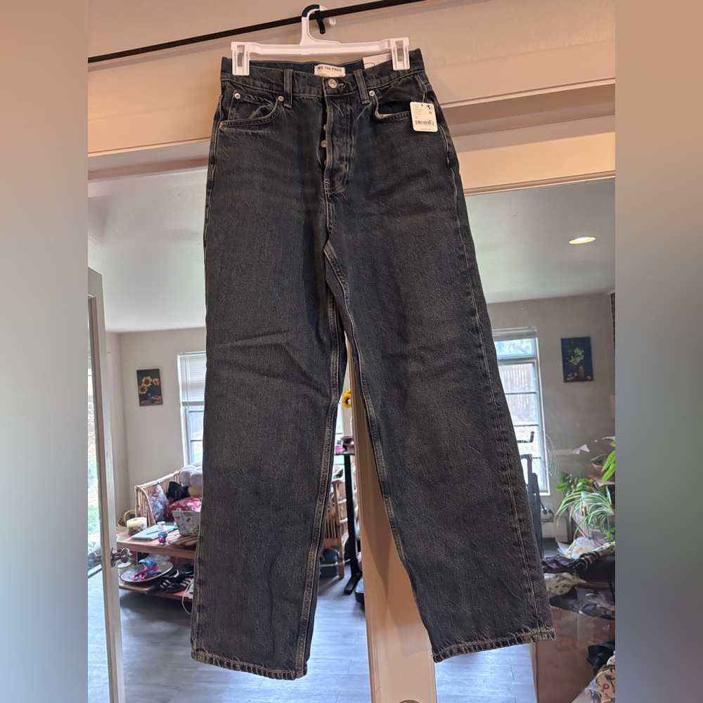 Free People Size 25 Cora Slouchy Jean Dark Blue